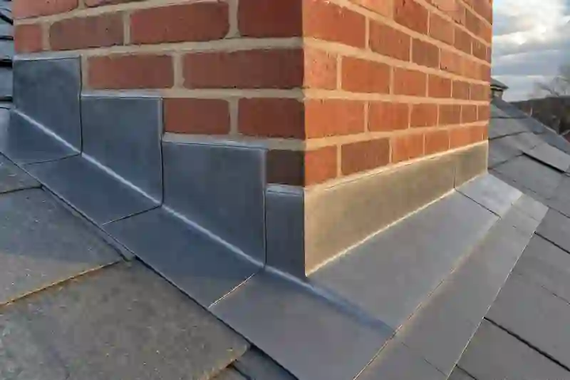 Chimney repoint and lead flashing detail