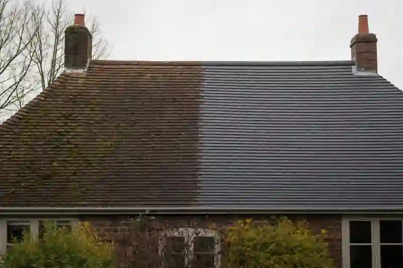 Full roof tile renovation in progress